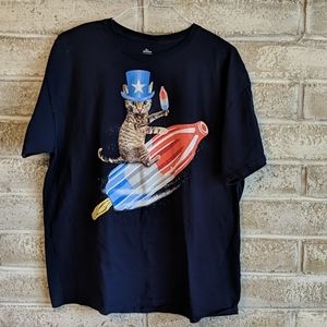 patriotic cat shirt Size XL